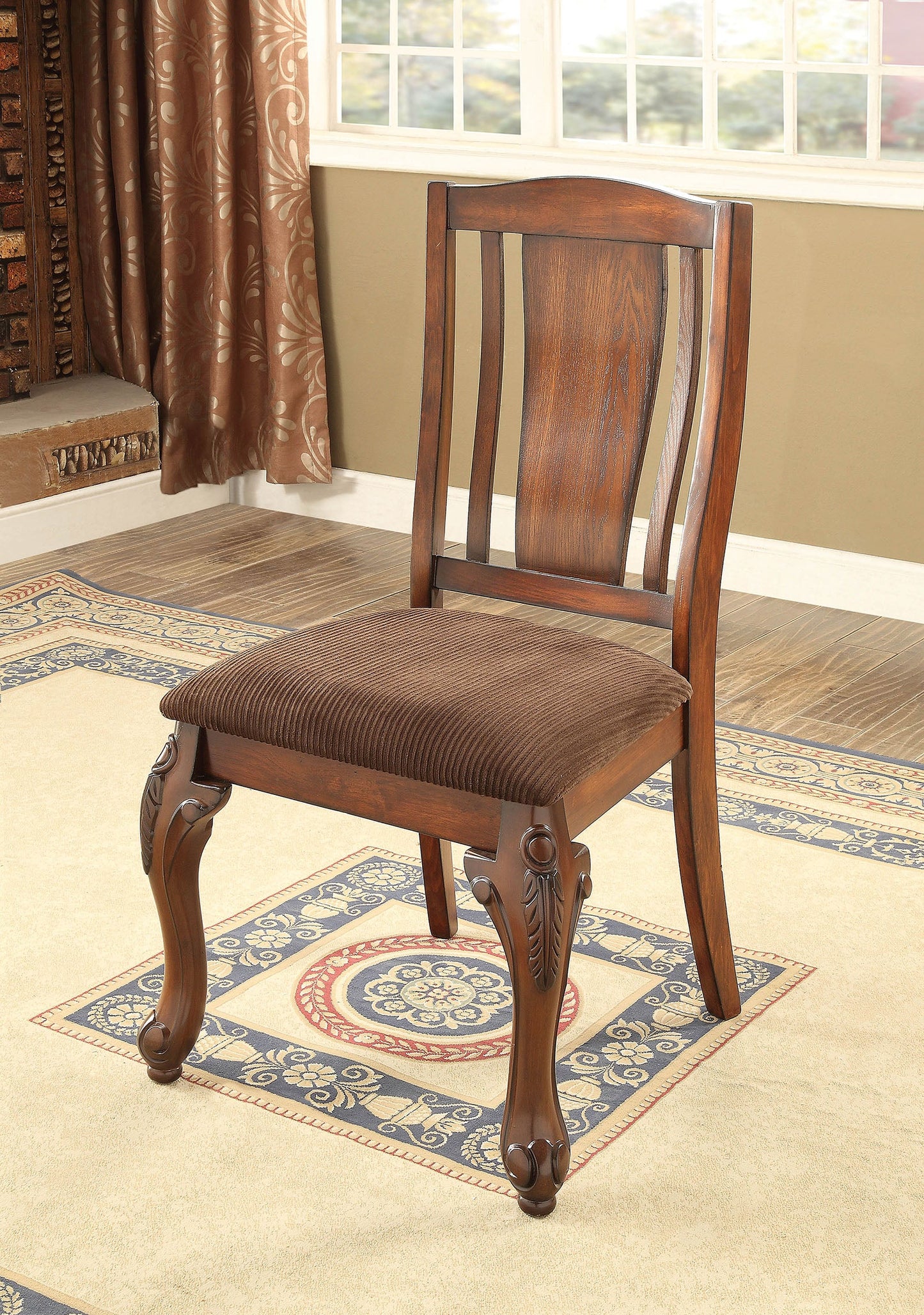 JOHANNESBURG I Brown Cherry/Brown Side Chair (2/CTN) - ATL FURNITURE