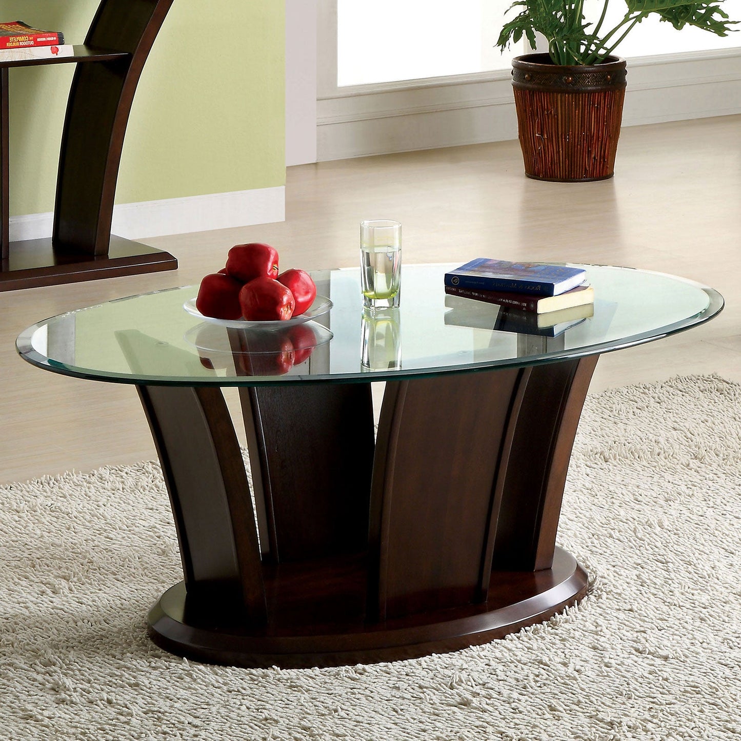 MANHATTAN IV Brown Cherry Coffee Table, Brown Cherry - ATL FURNITURE