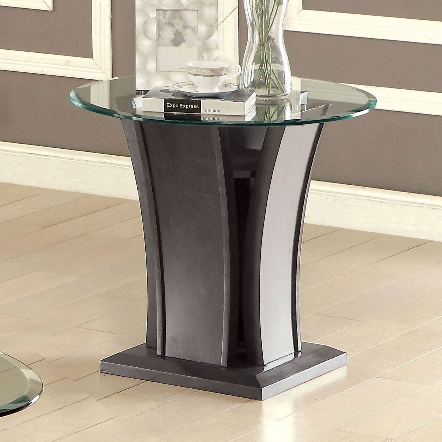 MANHATTAN IV Gray End Table, Gray - ATL FURNITURE