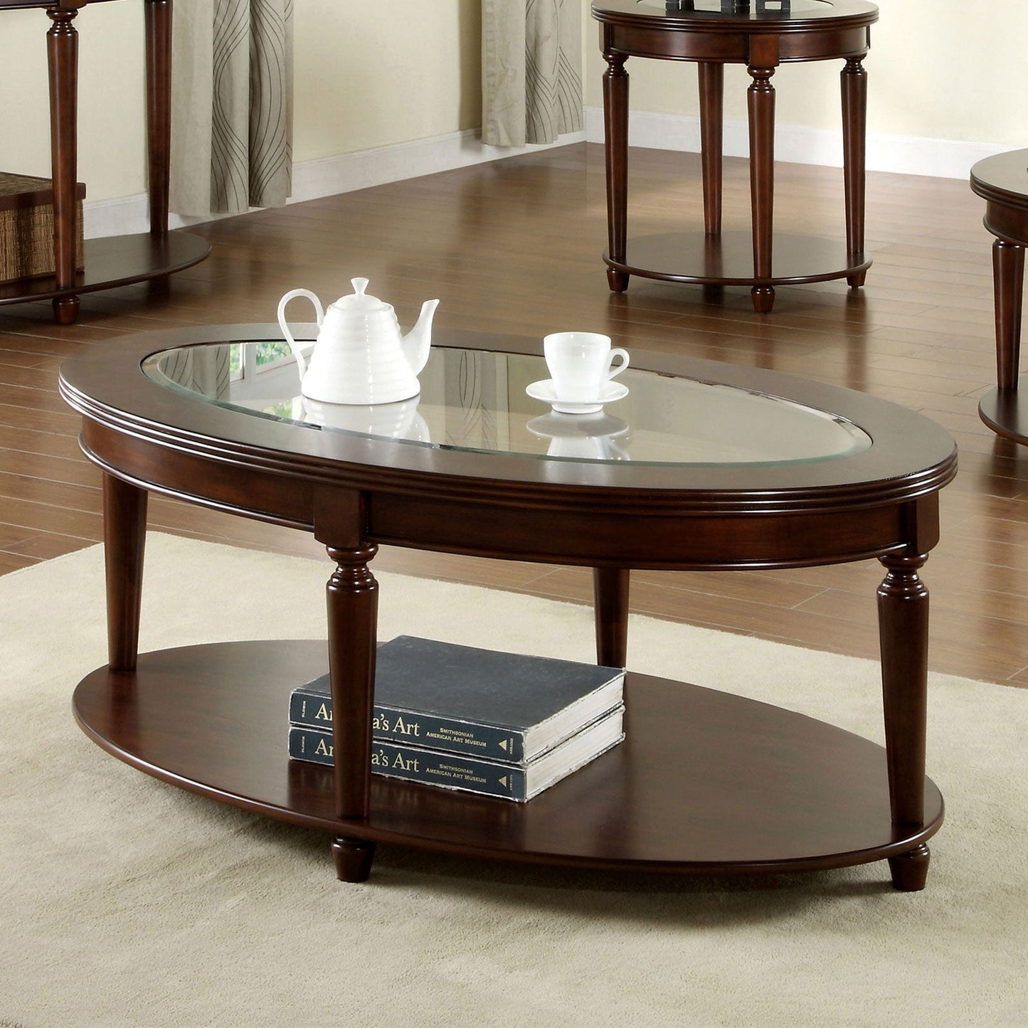Granvia Dark Cherry Coffee Table - ATL FURNITURE