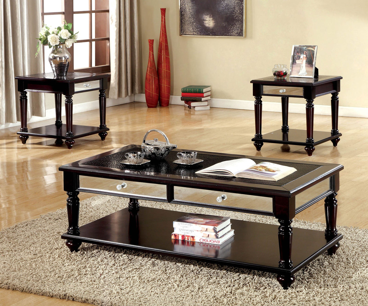 HORACE Espresso 3 Pc. Table Set - ATL FURNITURE