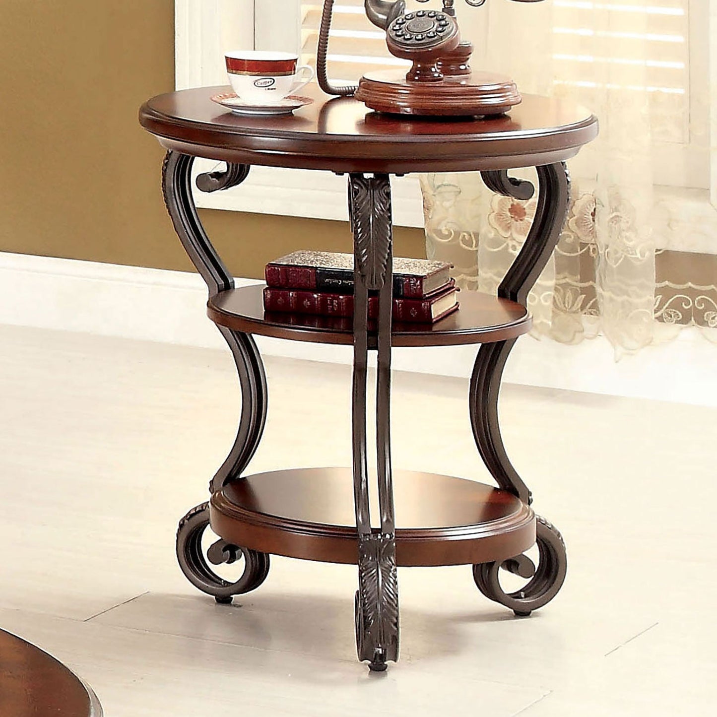 MAY Brown Cherry Side Table - ATL FURNITURE