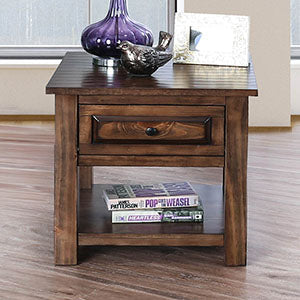 Annabel Walnut End Table - ATL FURNITURE