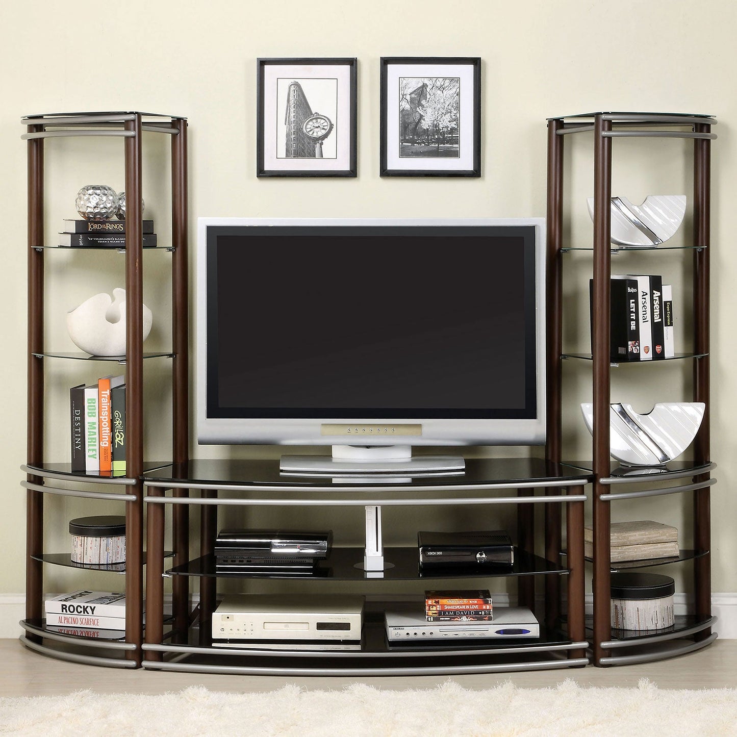 Silver Creek Brown/Silver 52" TV Console - ATL FURNITURE