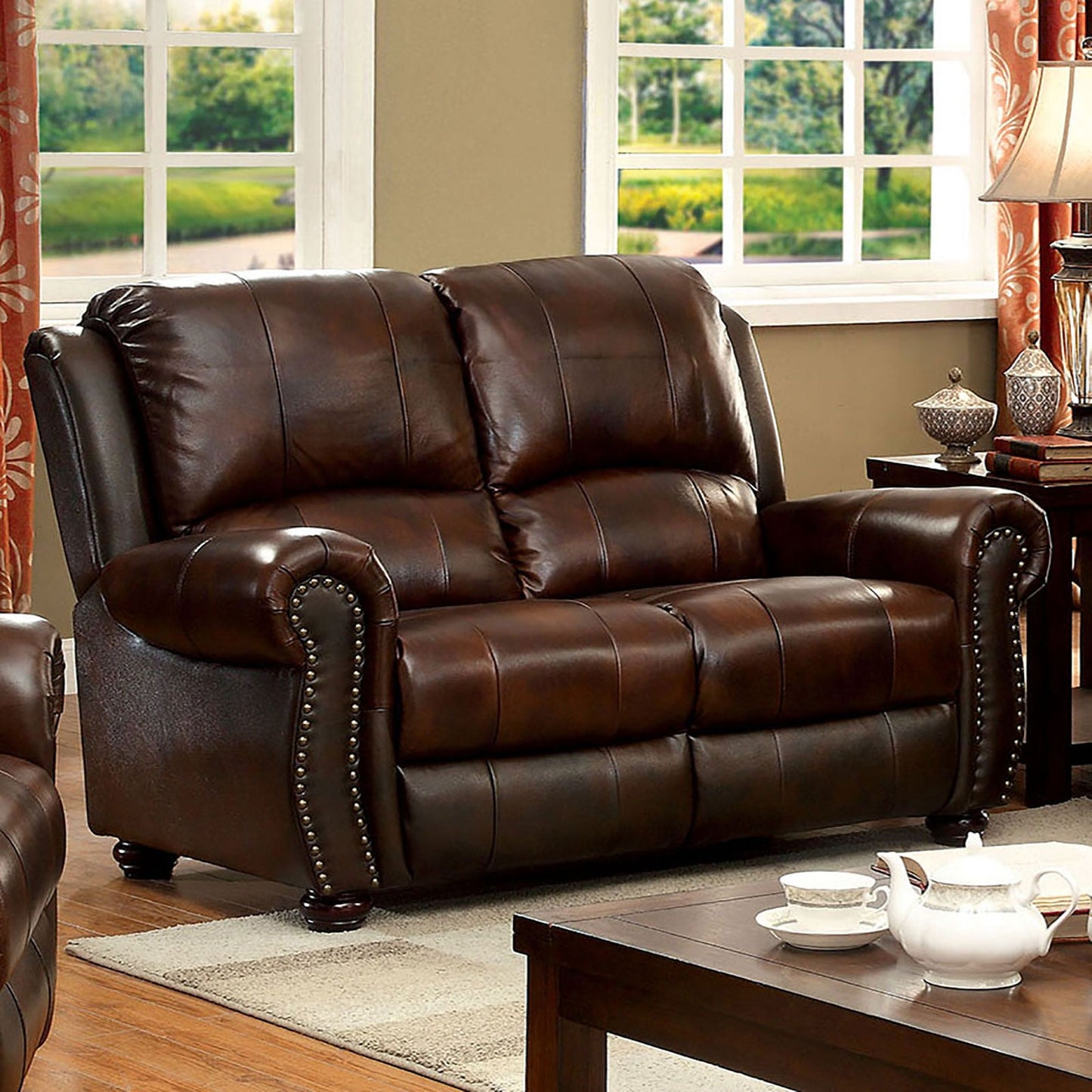TURTON Brown Love Seat - ATL FURNITURE