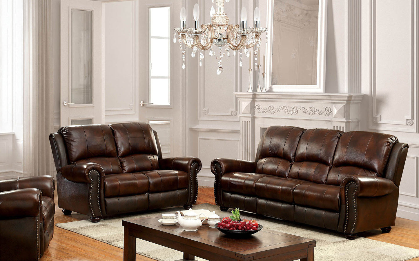 TURTON Brown Sofa + Love Seat - ATL FURNITURE