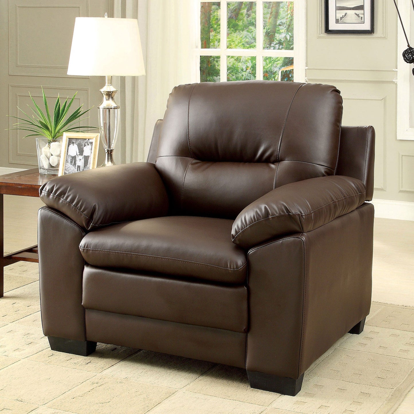 PARMA Brown Single Chair, Brown - ATL FURNITURE