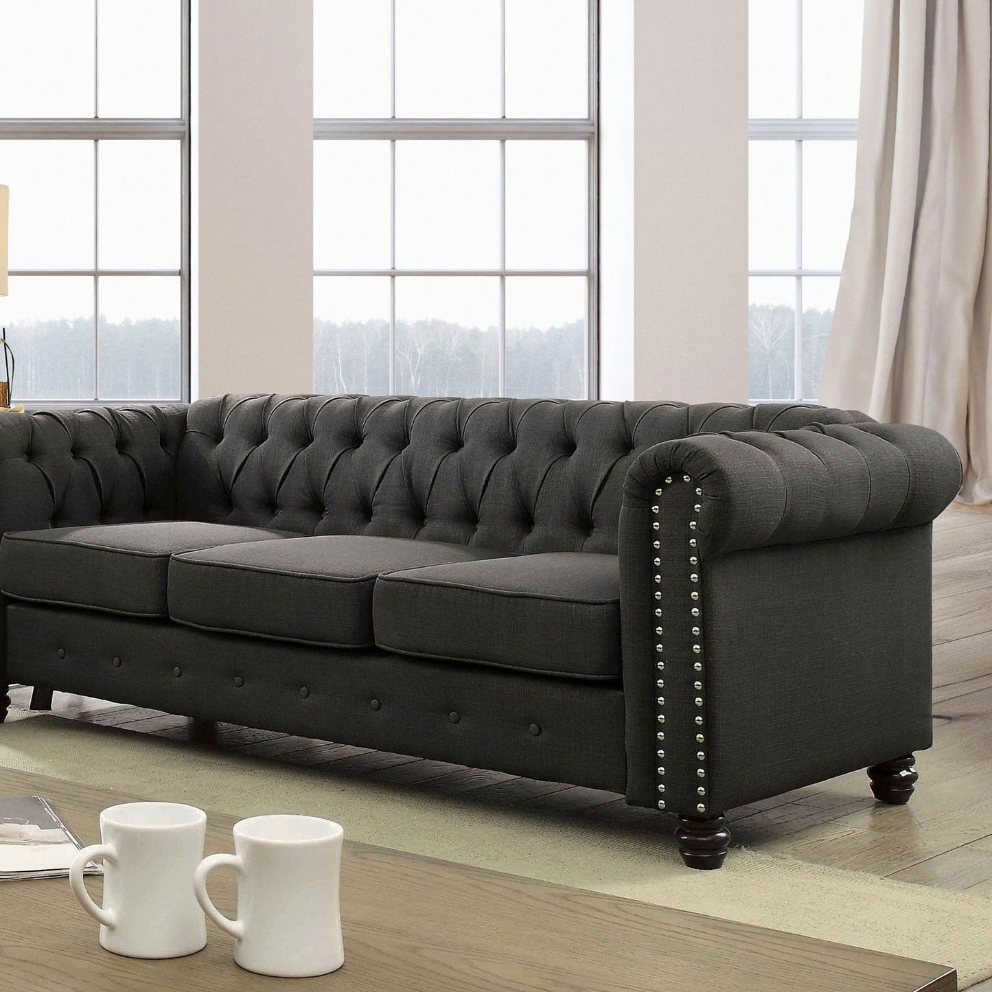 Winifred Gray Sofa - ATL FURNITURE