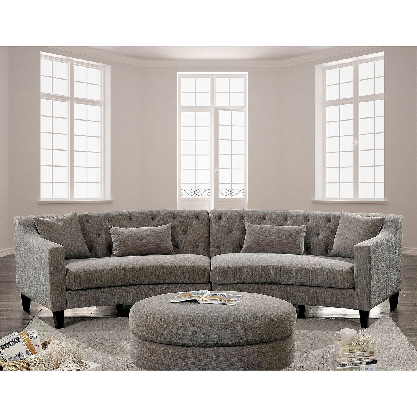 SARIN Warm Gray Sectional - ATL FURNITURE