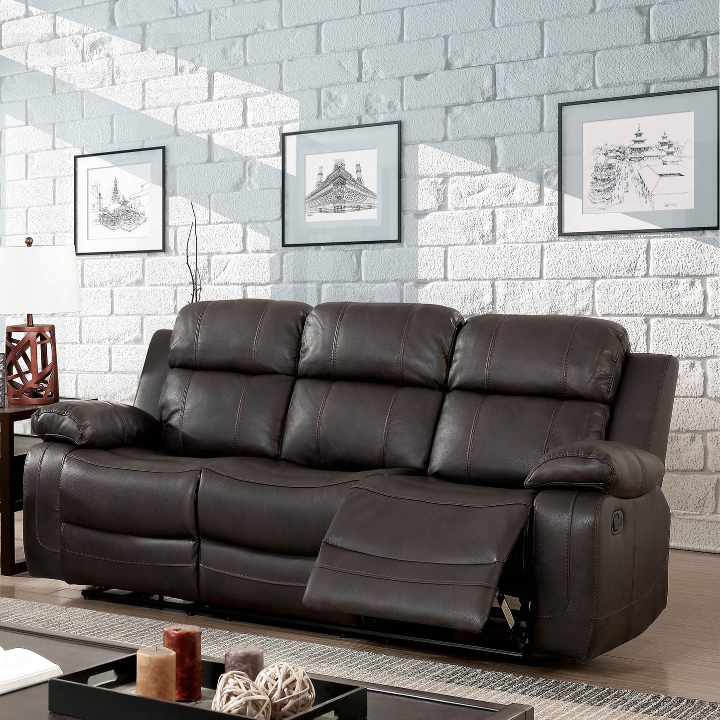 Pondera Brown Sofa - ATL FURNITURE