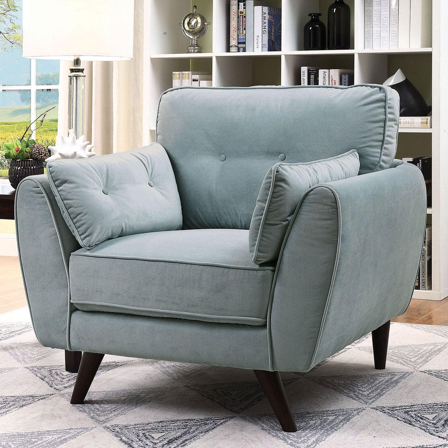 Phillipa Light Teal Chair - ATL FURNITURE