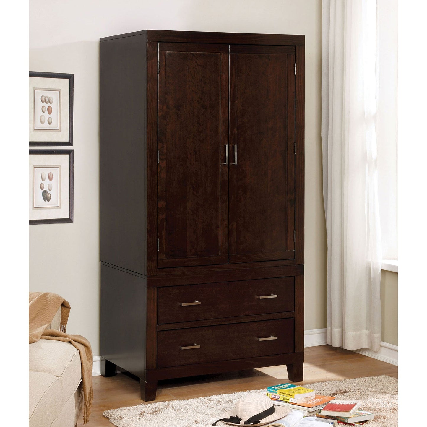 ENRICO Espresso Armoire - ATL FURNITURE