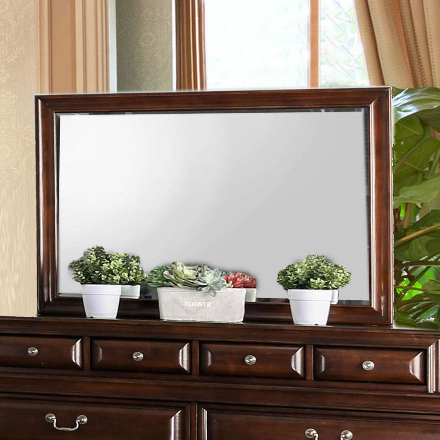 Brandt Brown Cherry Mirror - ATL FURNITURE