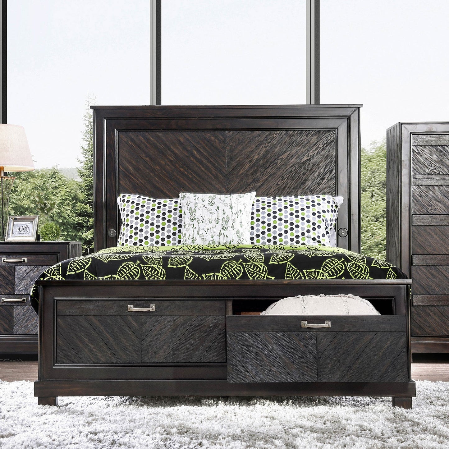Argyros Espresso Queen Bed - ATL FURNITURE