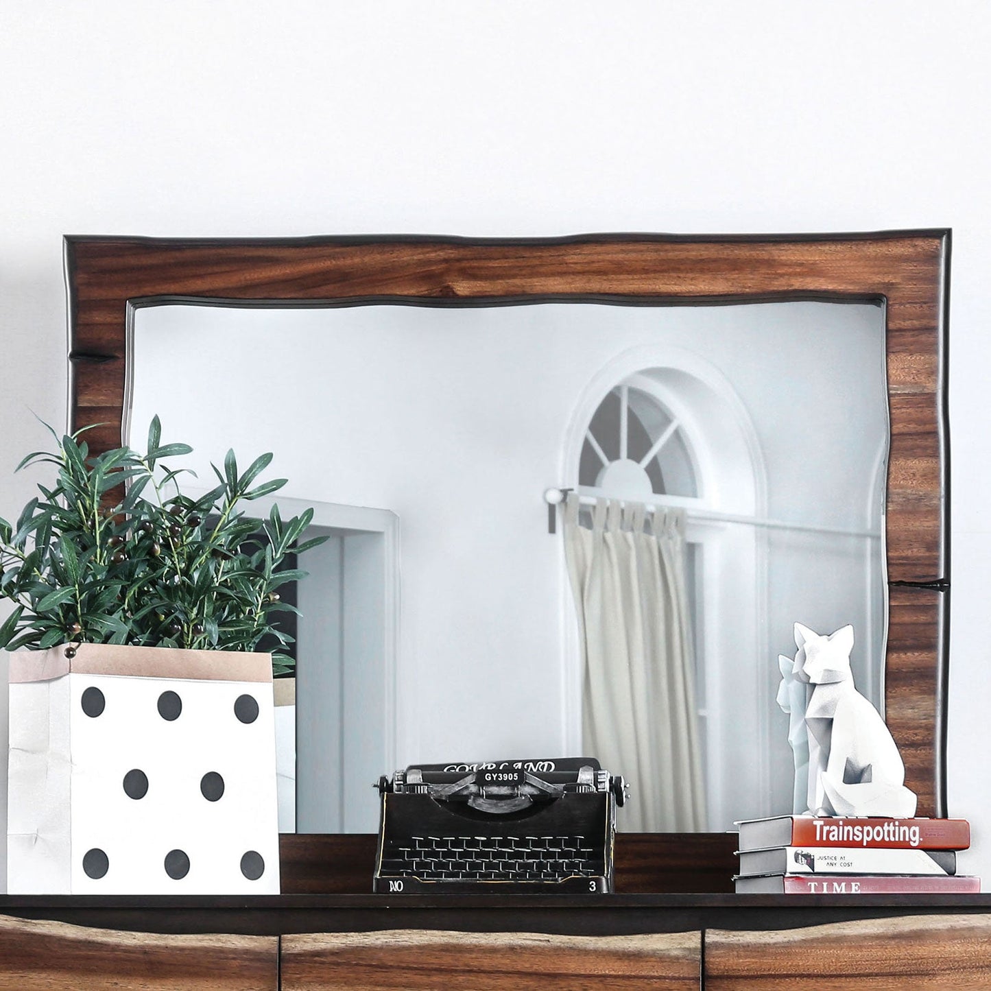 Fulton Dark Oak/Dark Walnut Mirror - ATL FURNITURE