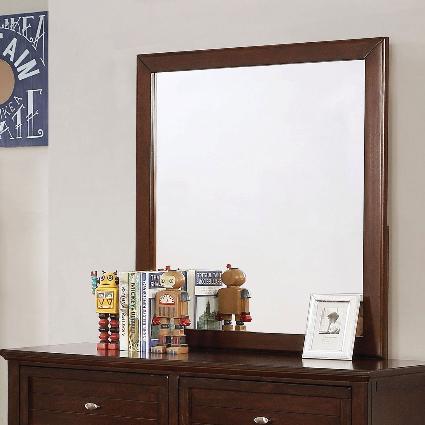 Brogan Brown Cherry Mirror - ATL FURNITURE