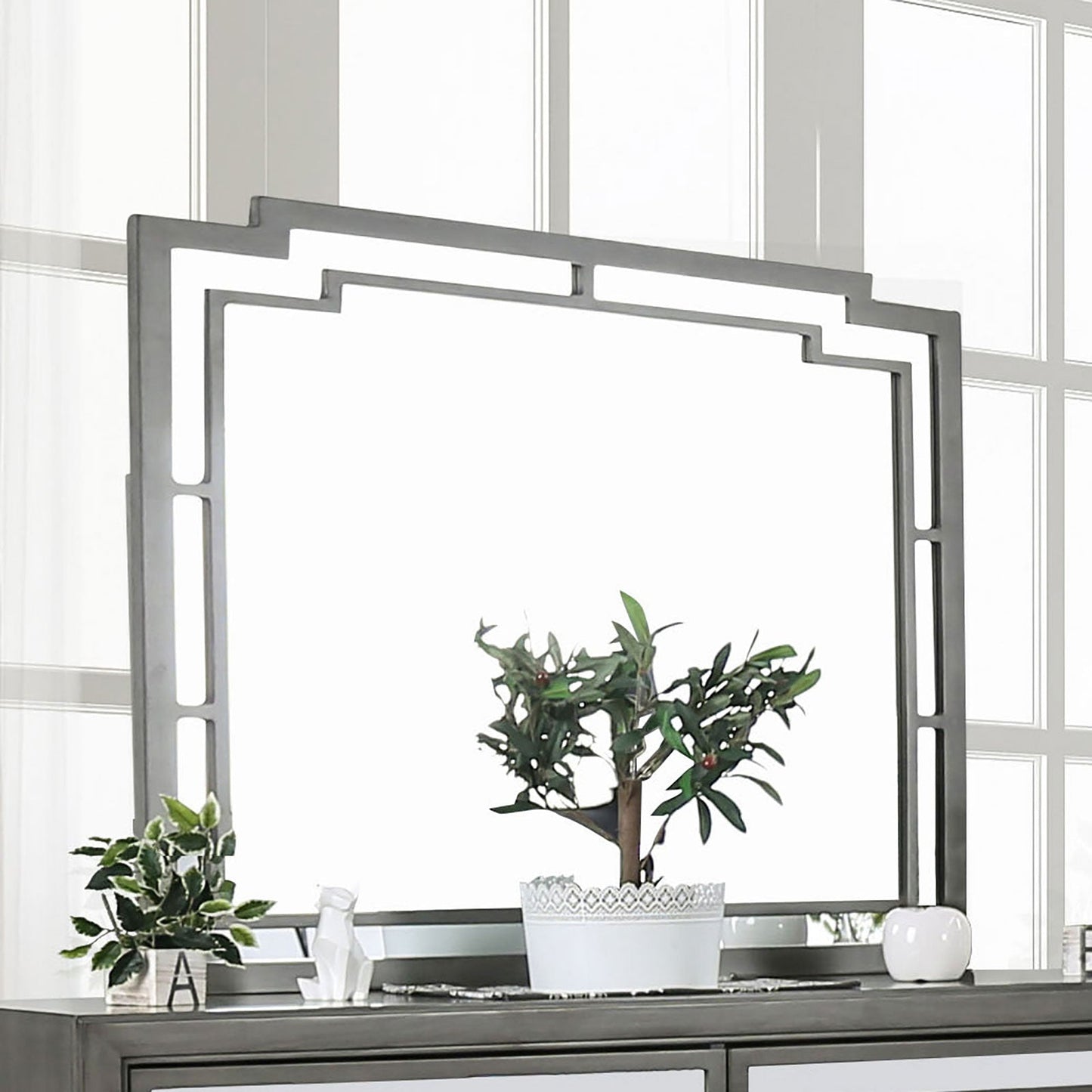 Jeanine Gray Mirror - ATL FURNITURE