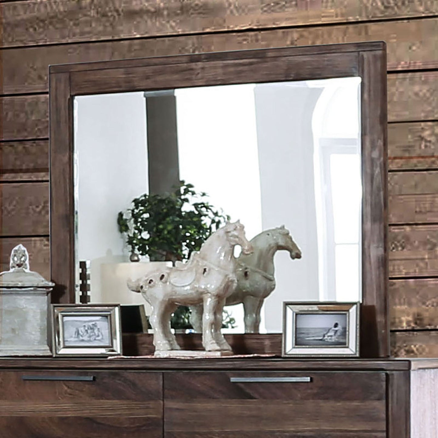 Hankinson Rustic Natural Tone Mirror - ATL FURNITURE