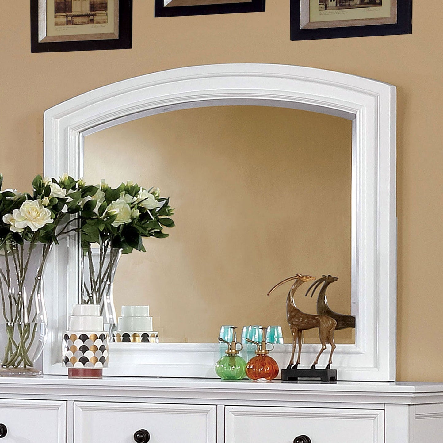 Castor White Mirror - ATL FURNITURE