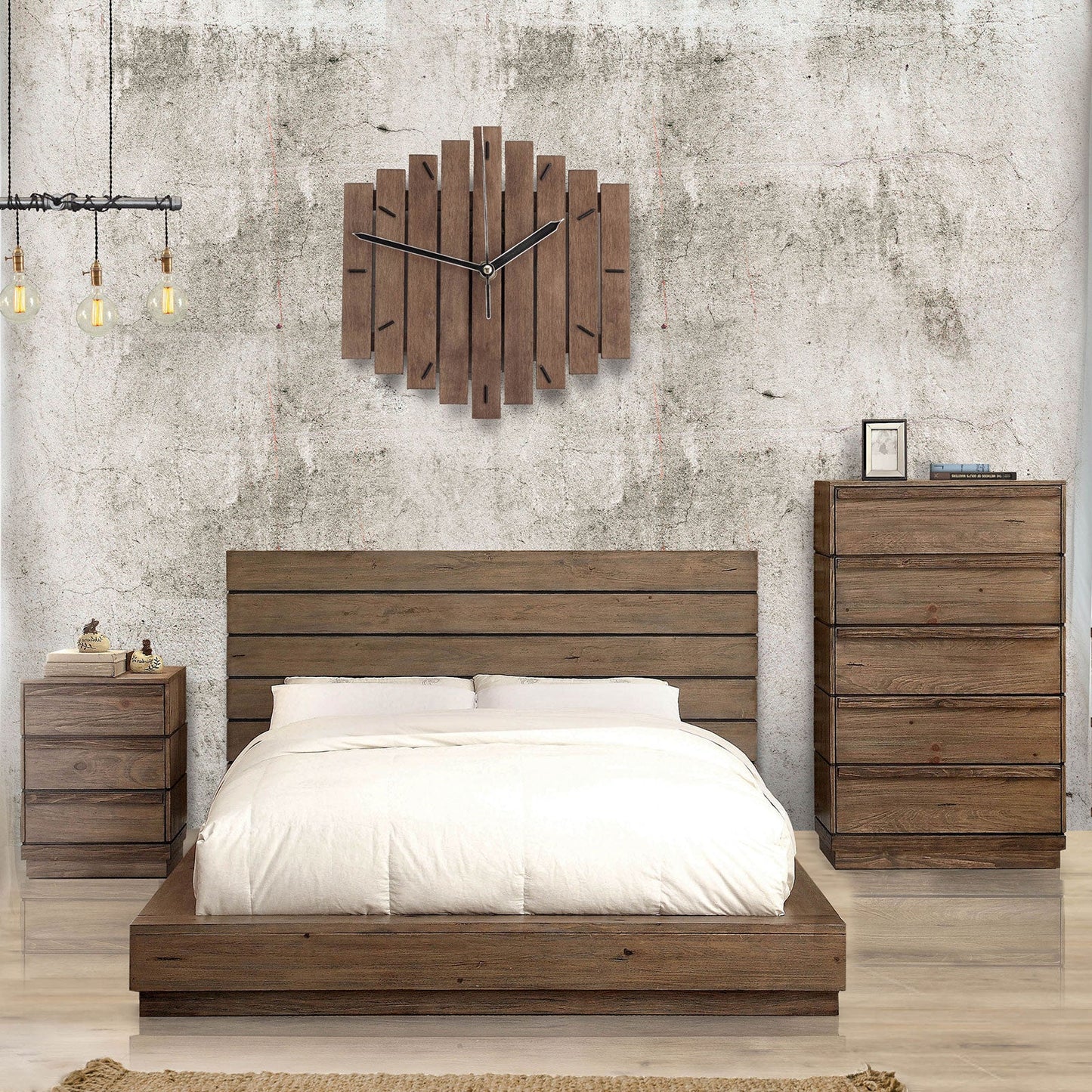 COIMBRA Rustic Natural Tone Queen Bed - ATL FURNITURE