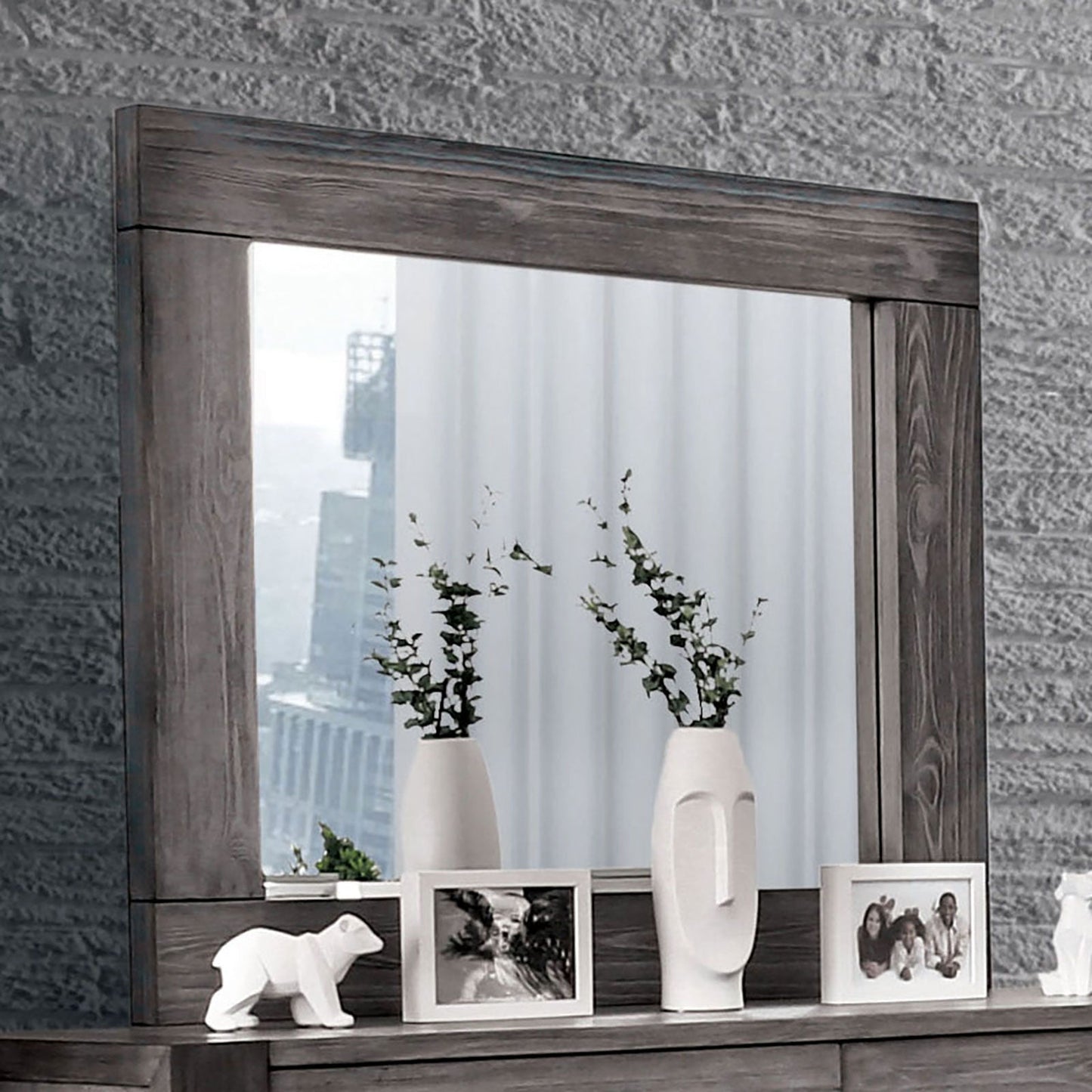 Janeiro Gray Mirror - ATL FURNITURE