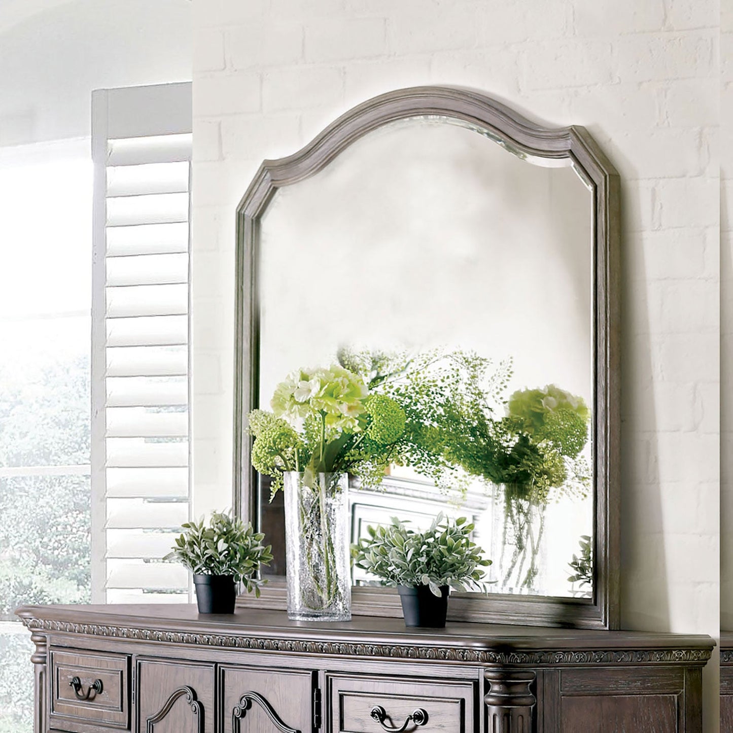 Persephone Rustic Natural Tone Mirror - ATL FURNITURE