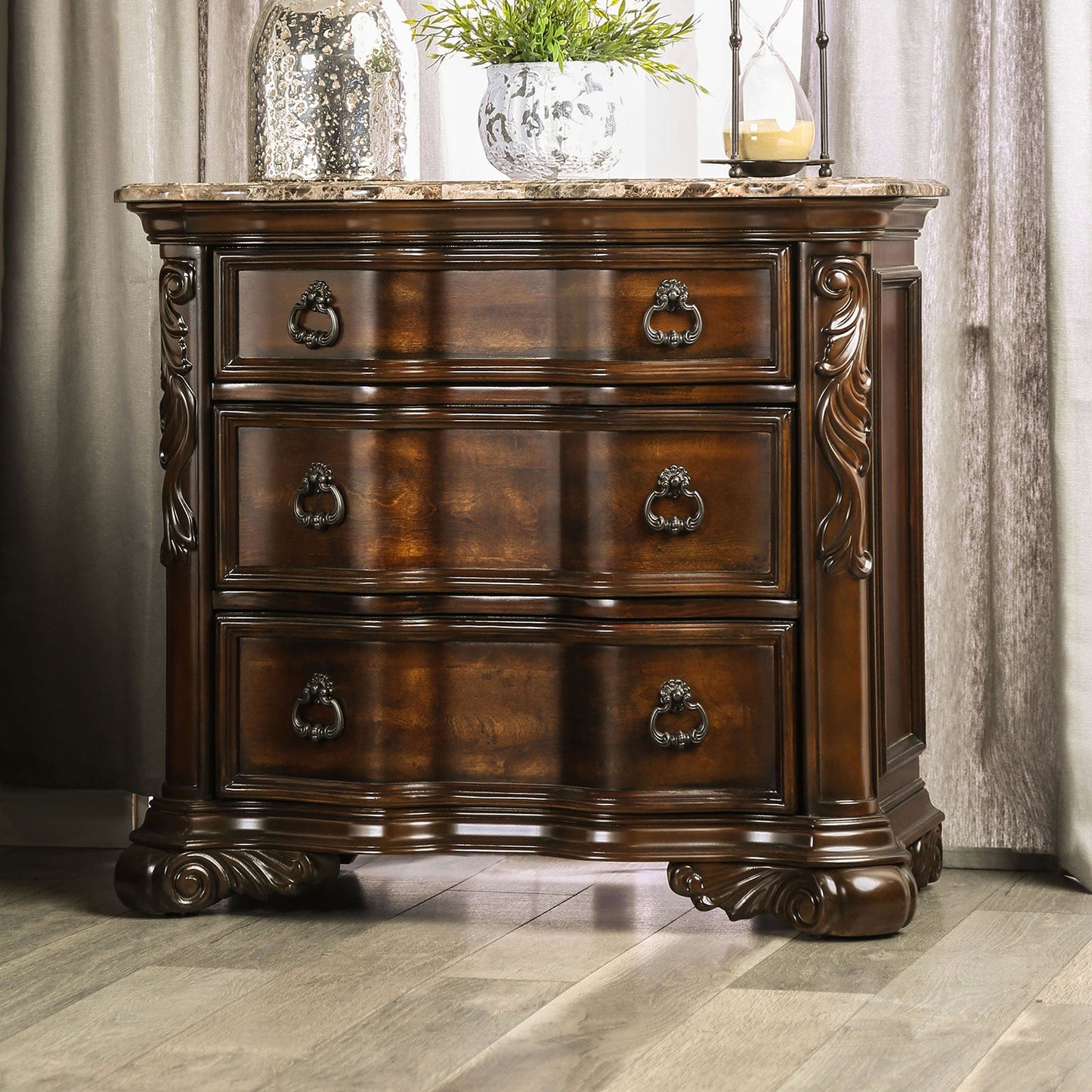 Arcturus Brown Cherry Night Stand - ATL FURNITURE