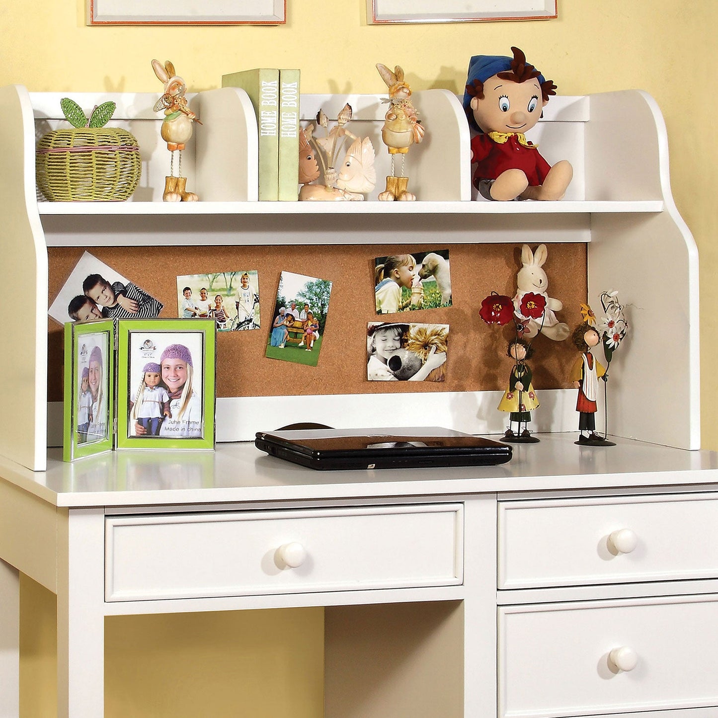 Omnus White Hutch - ATL FURNITURE