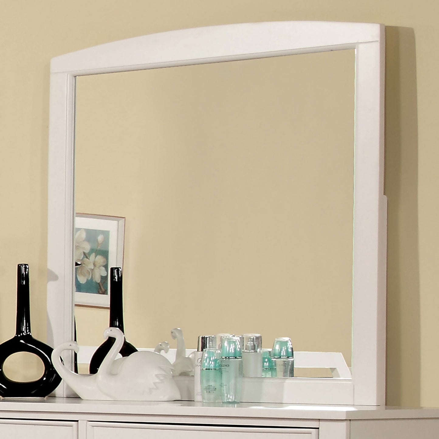 Corry White Mirror - ATL FURNITURE