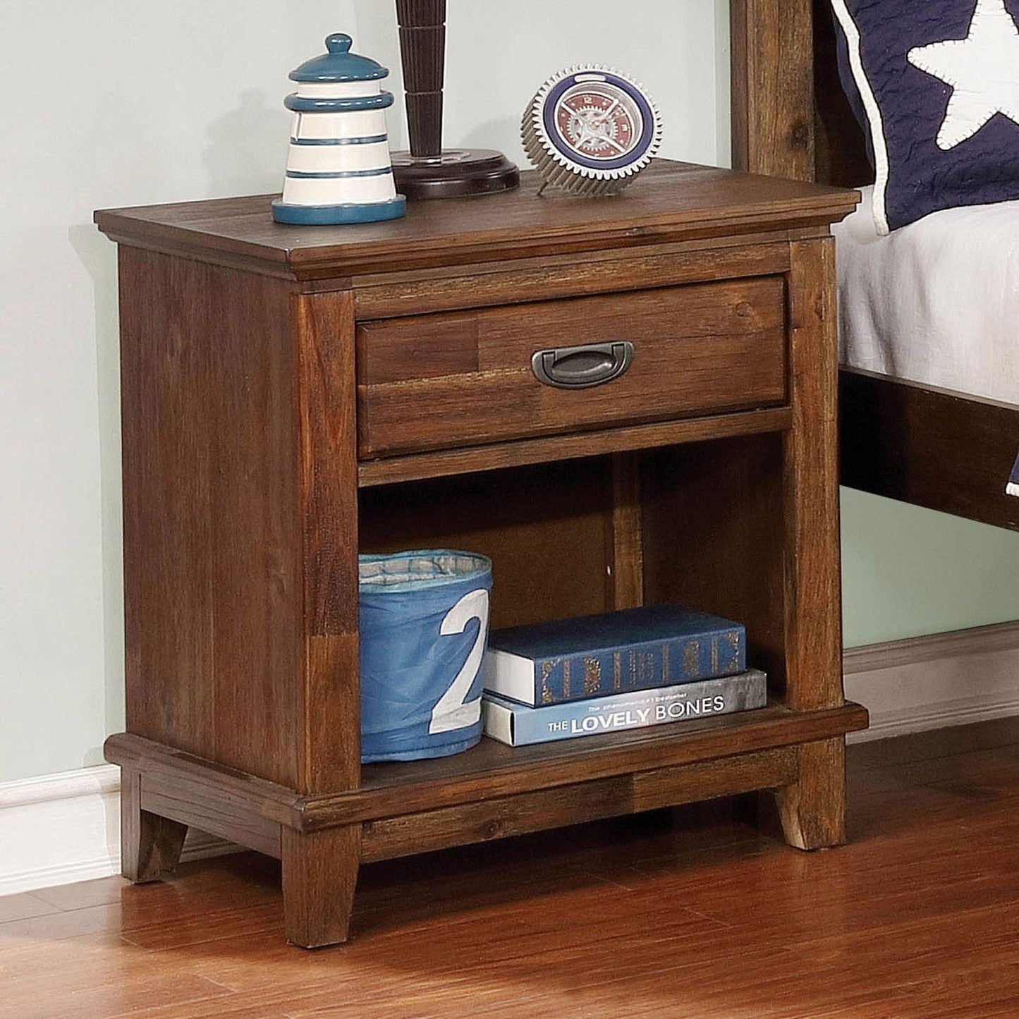 Colin Dark Oak Night Stand - ATL FURNITURE