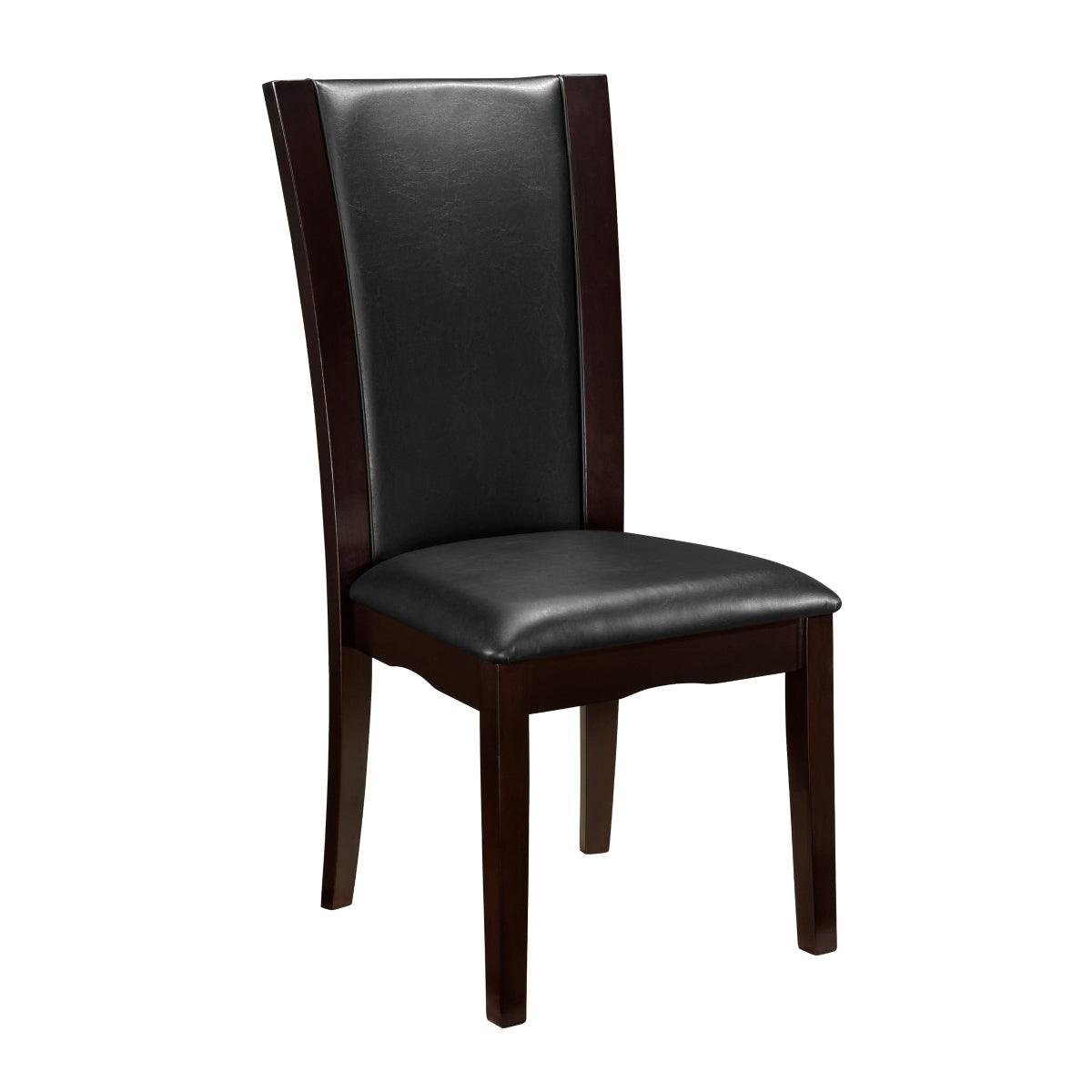 Daisy Rectangular Glass Top Dining Room Set In Espresso By Homelegance - ATL FURNITURE