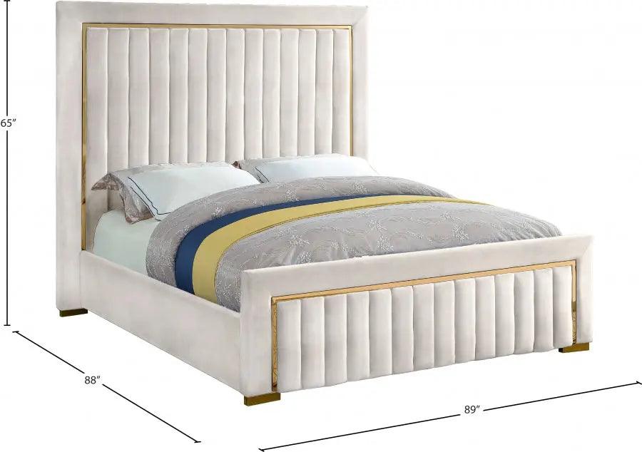Dolce Velvet Platform Bed - ATL FURNITURE
