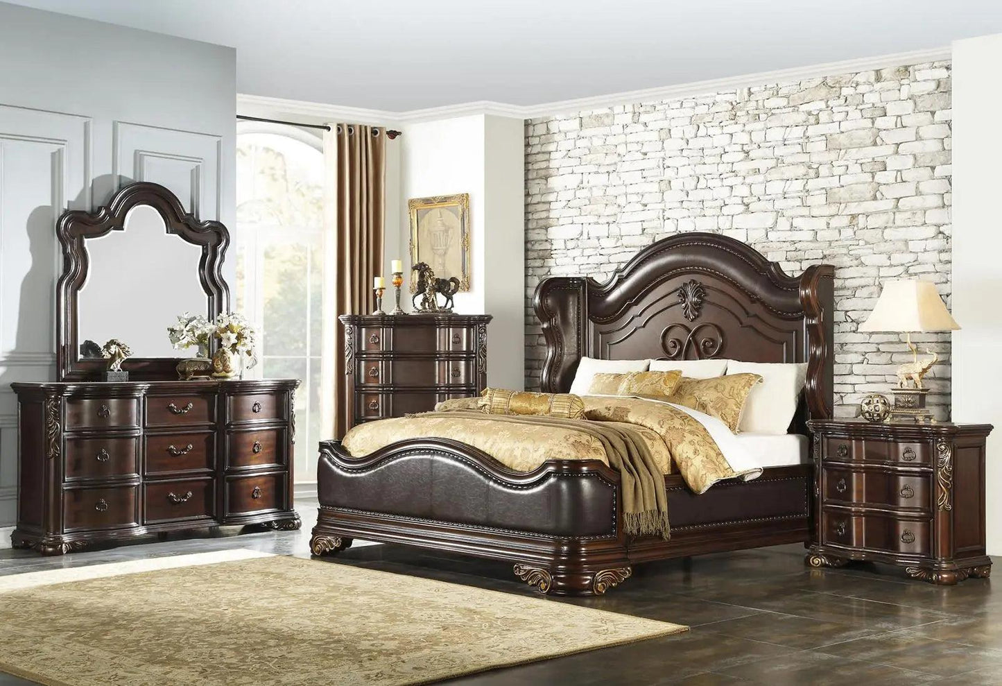 Homelegance Royal Highlands 3 Drawer Nightstand In Rich Cherry 1603-4 - ATL FURNITURE