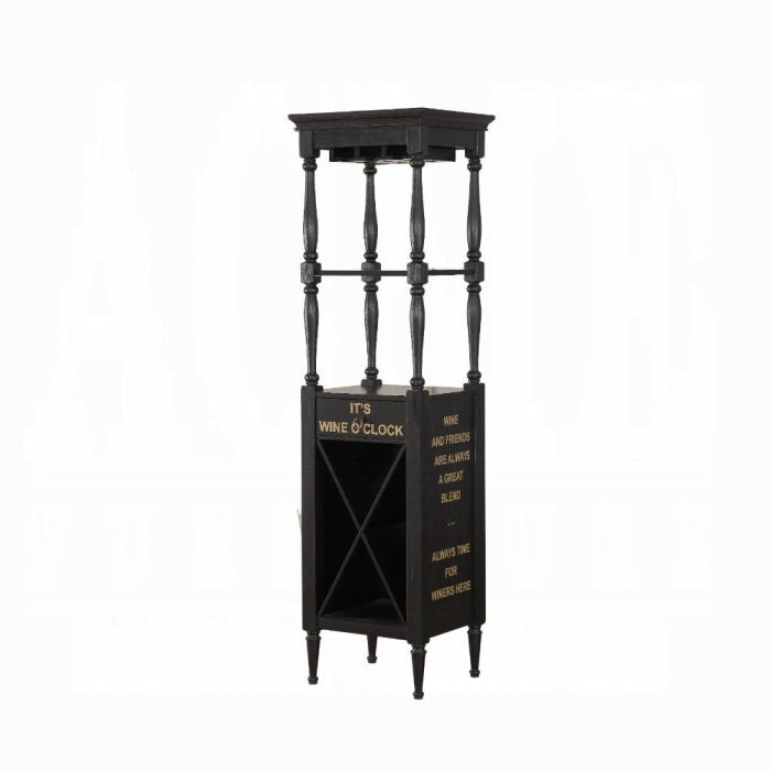 Anthony Antique Black Wine Cabinet