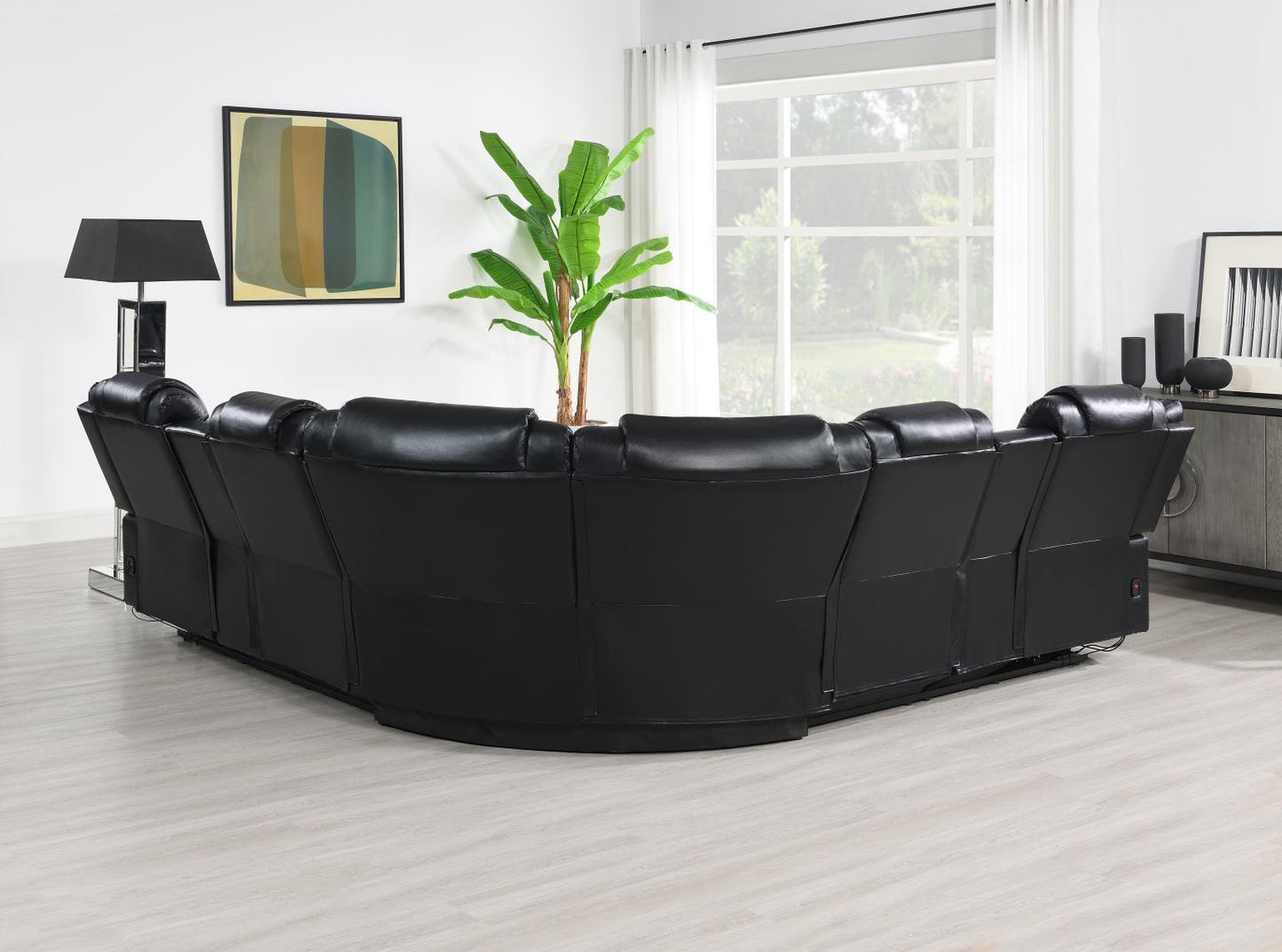 Zenith 3PC Black Power Sectional