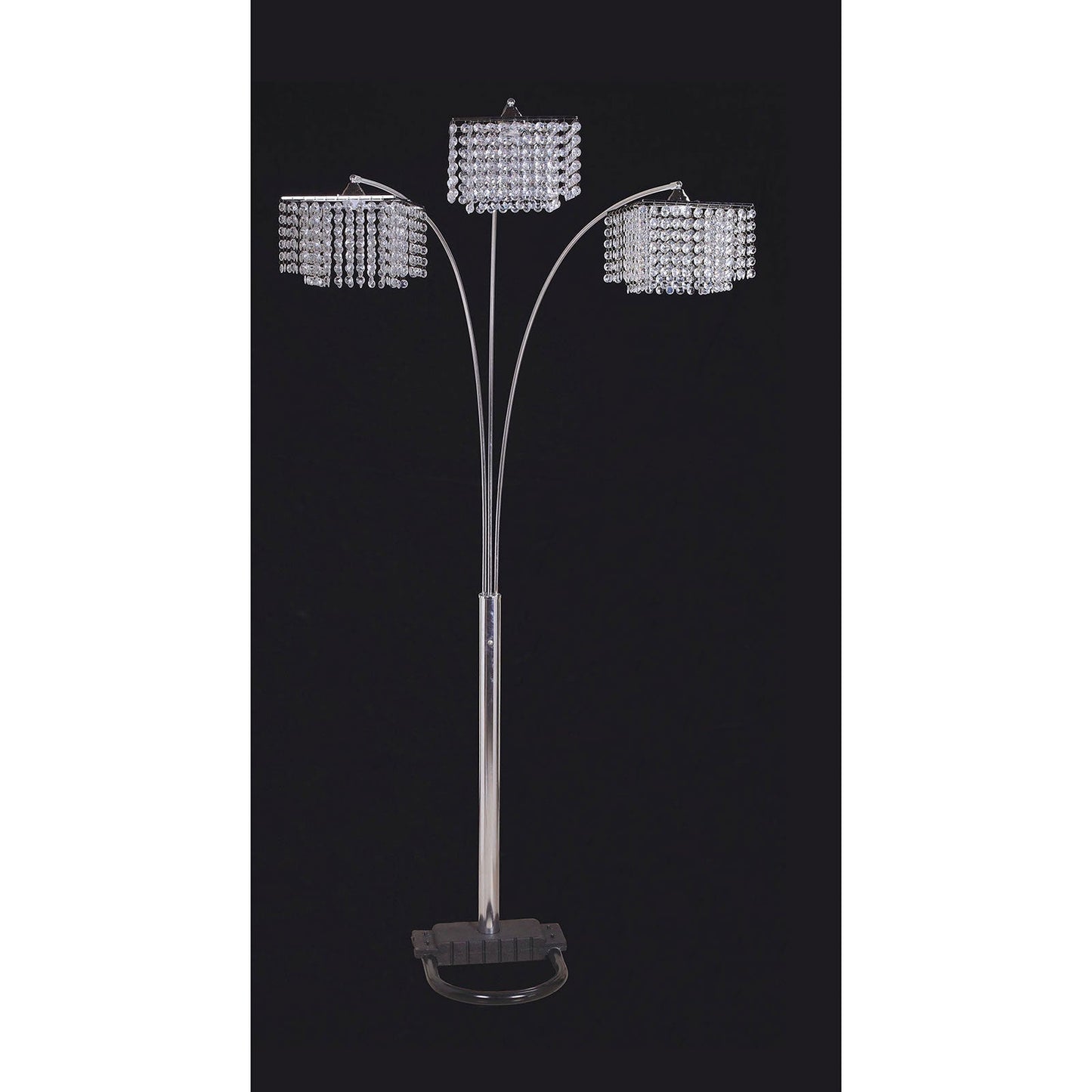Tina White/Chrome Arch Lamp - ATL FURNITURE
