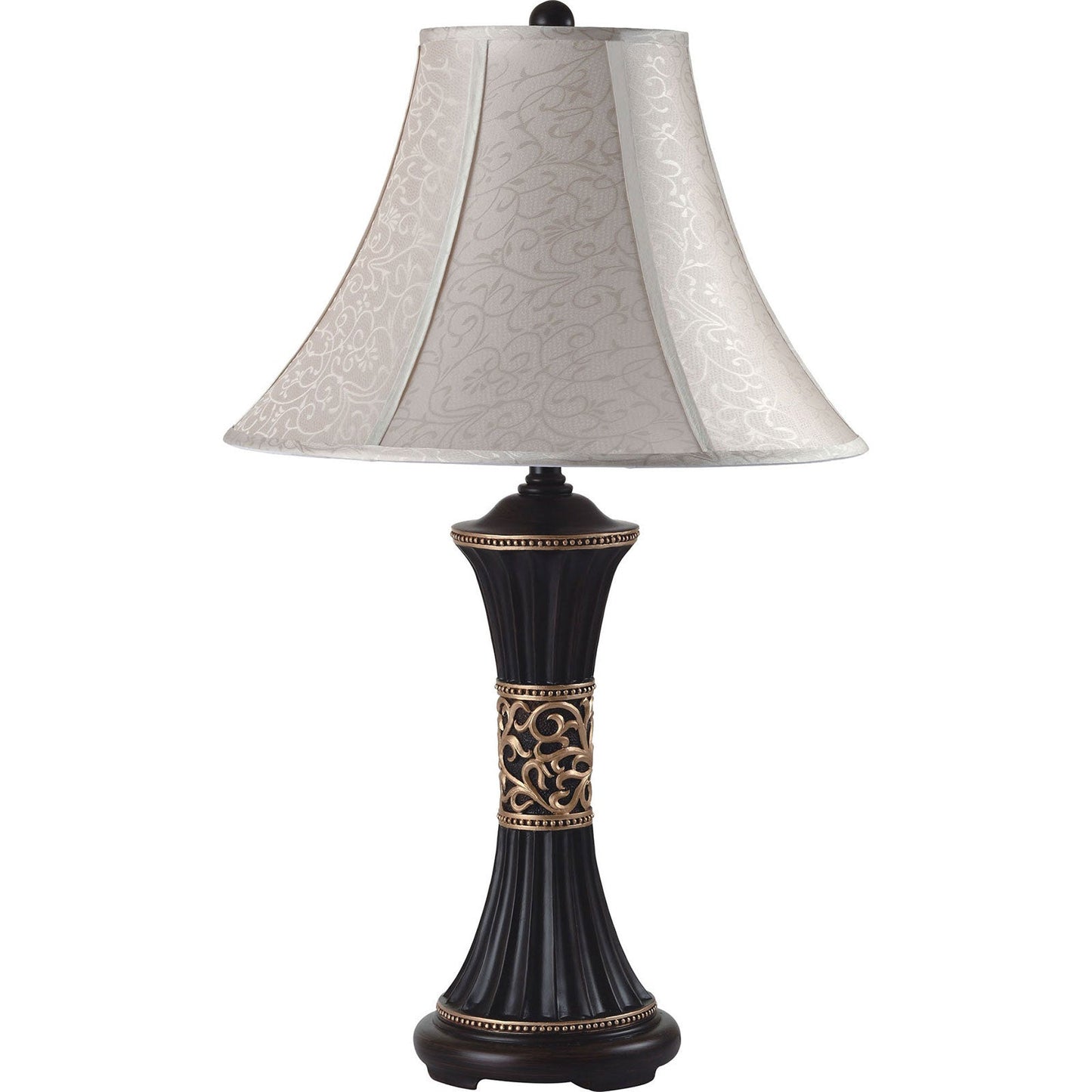Naya Espresso/Gold Pattern 11"H Table Lamp (2/CTN) - ATL FURNITURE