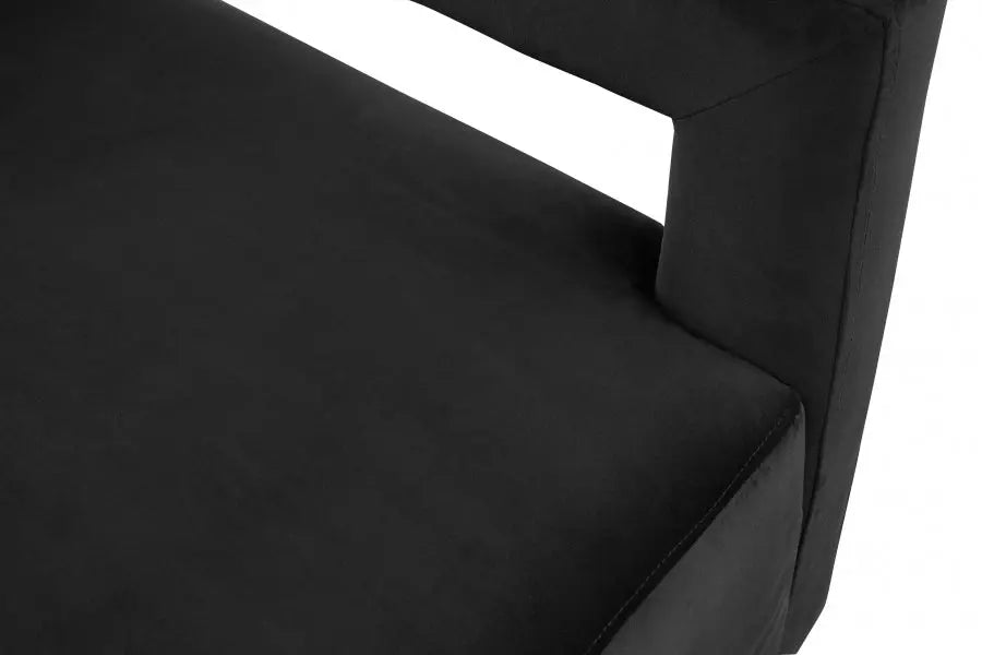 Armani Velvet Accent Chair In Black - 597Black - ATL FURNITURE