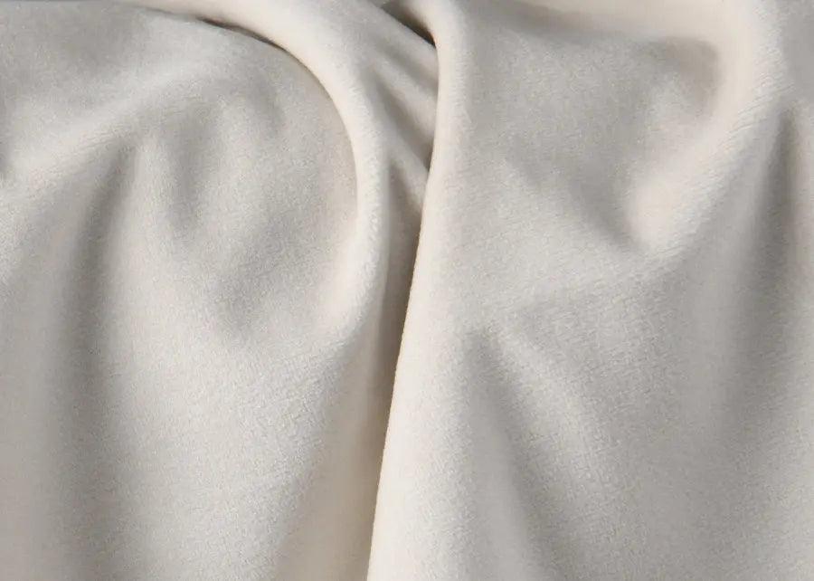 Elly Velvet Queen Bed In Cream - Ellycream-Q - ATL FURNITURE