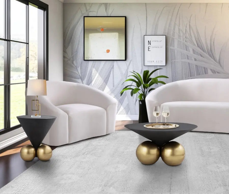Meridian Furniture - Naples Coffee Table In Brushed Brass - 265-C - ATL FURNITURE