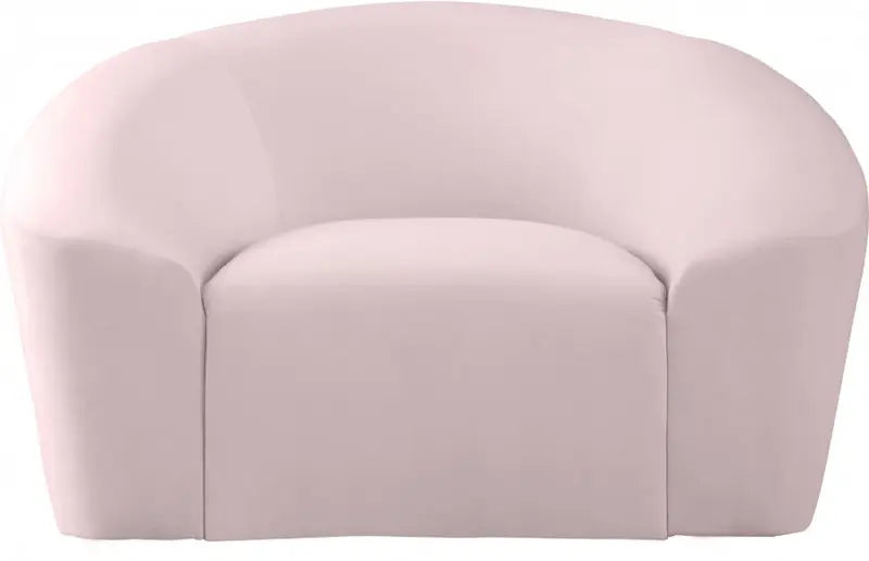 Meridian Furniture - Riley Velvet Chair In Pink - 610Pink-C - ATL FURNITURE