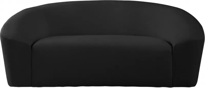 Meridian Furniture - Riley Velvet Loveseat In Black - 610Black-L - ATL FURNITURE