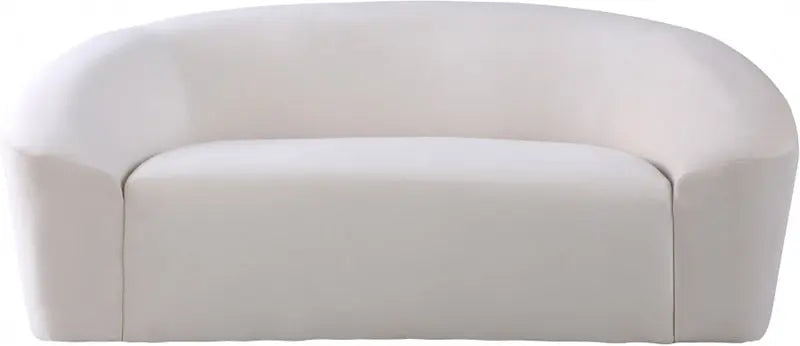 Meridian Furniture - Riley Velvet Loveseat In Cream - 610Cream-L - ATL FURNITURE