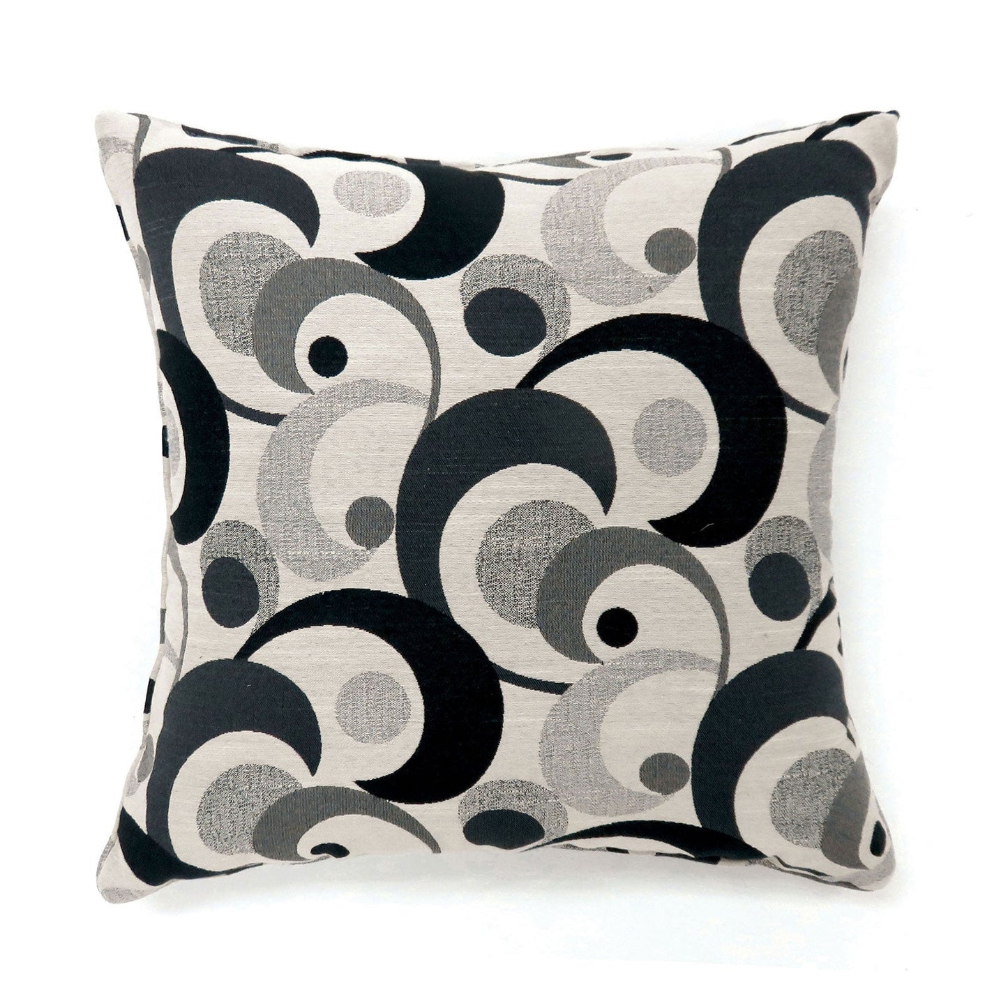 Swoosh Black 22" X 22" Pillow, Black (2/CTN) - ATL FURNITURE