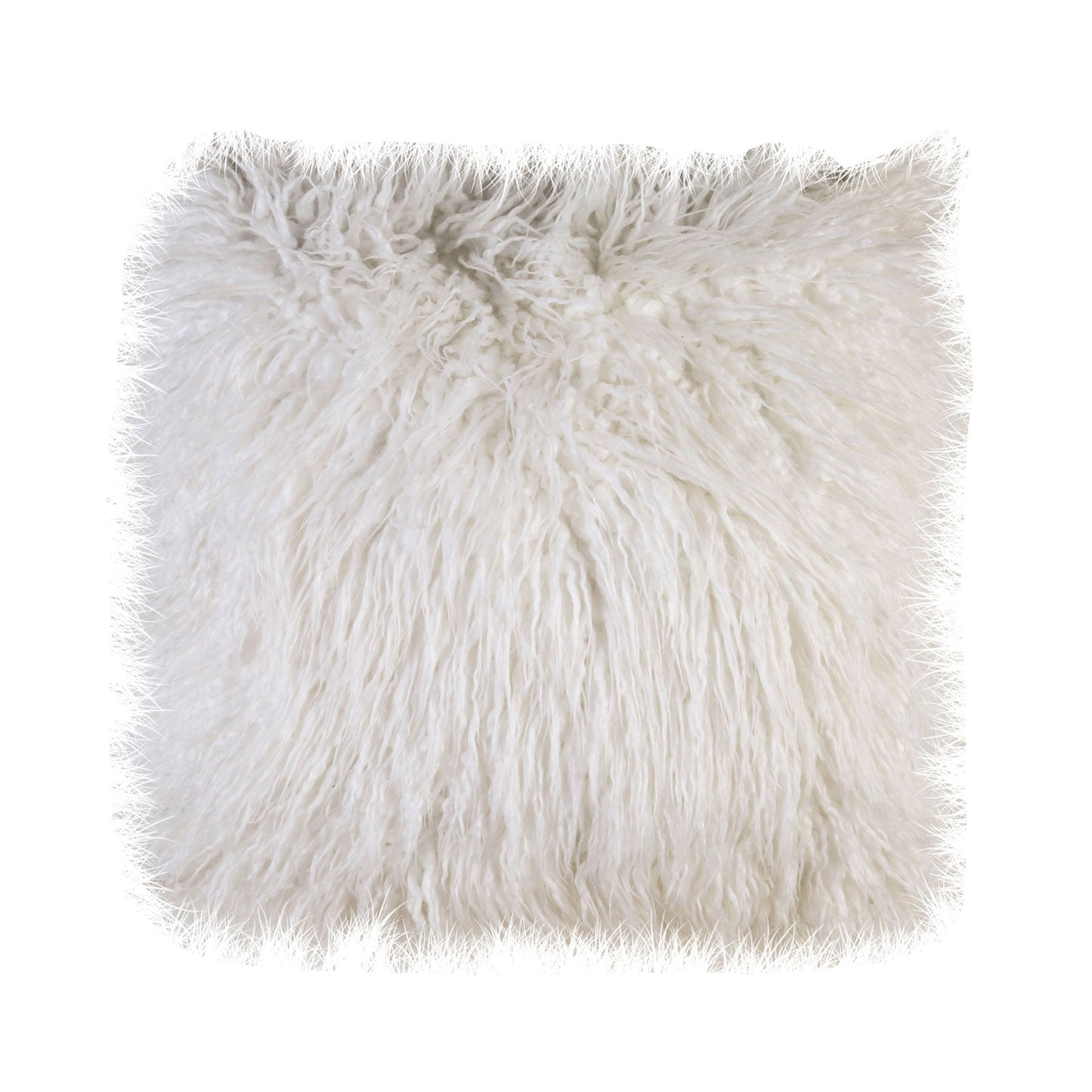 Sheri White 20" X 20" Pillow, Shaggy White (2/CTN) - ATL FURNITURE