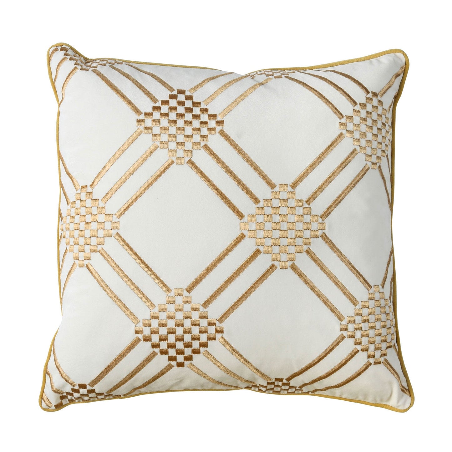 Pam Ivory/Yellow 20" X 20" Pillow, Ivory & Yellow (2/CTN) - ATL FURNITURE