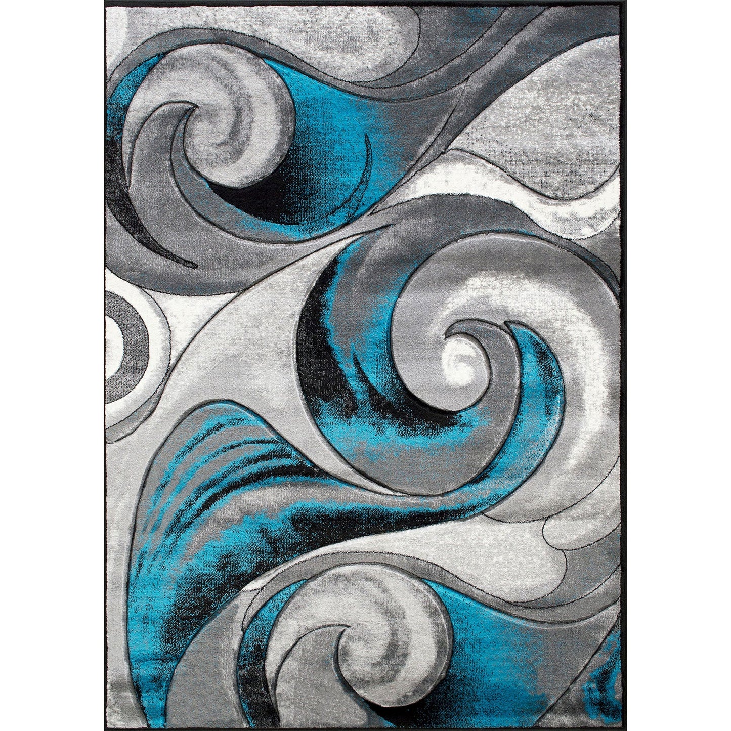 Niksar Turquoise 5' X 7' Area Rug - ATL FURNITURE