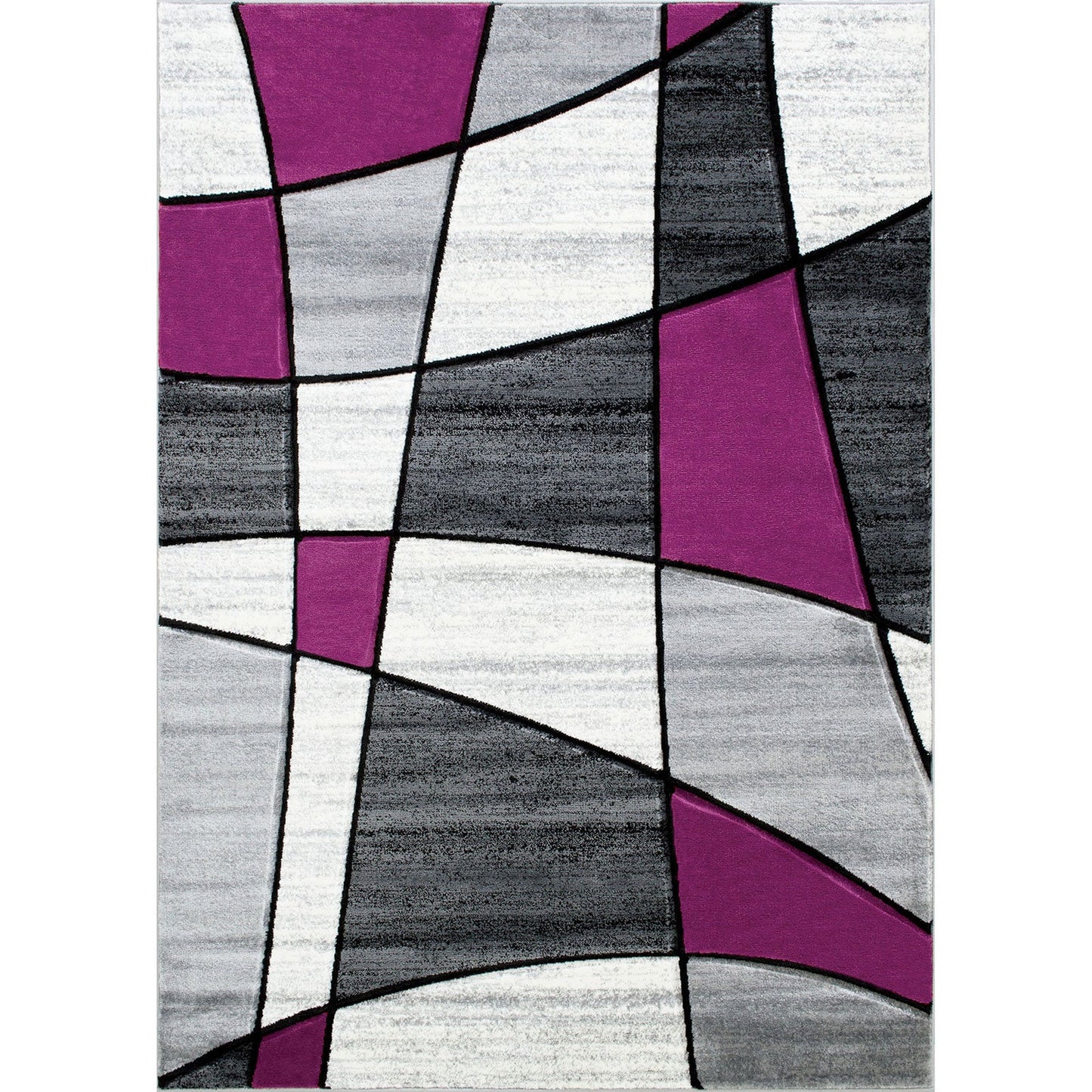 Niksar Gray/Purple 5' X 7' Area Rug - ATL FURNITURE