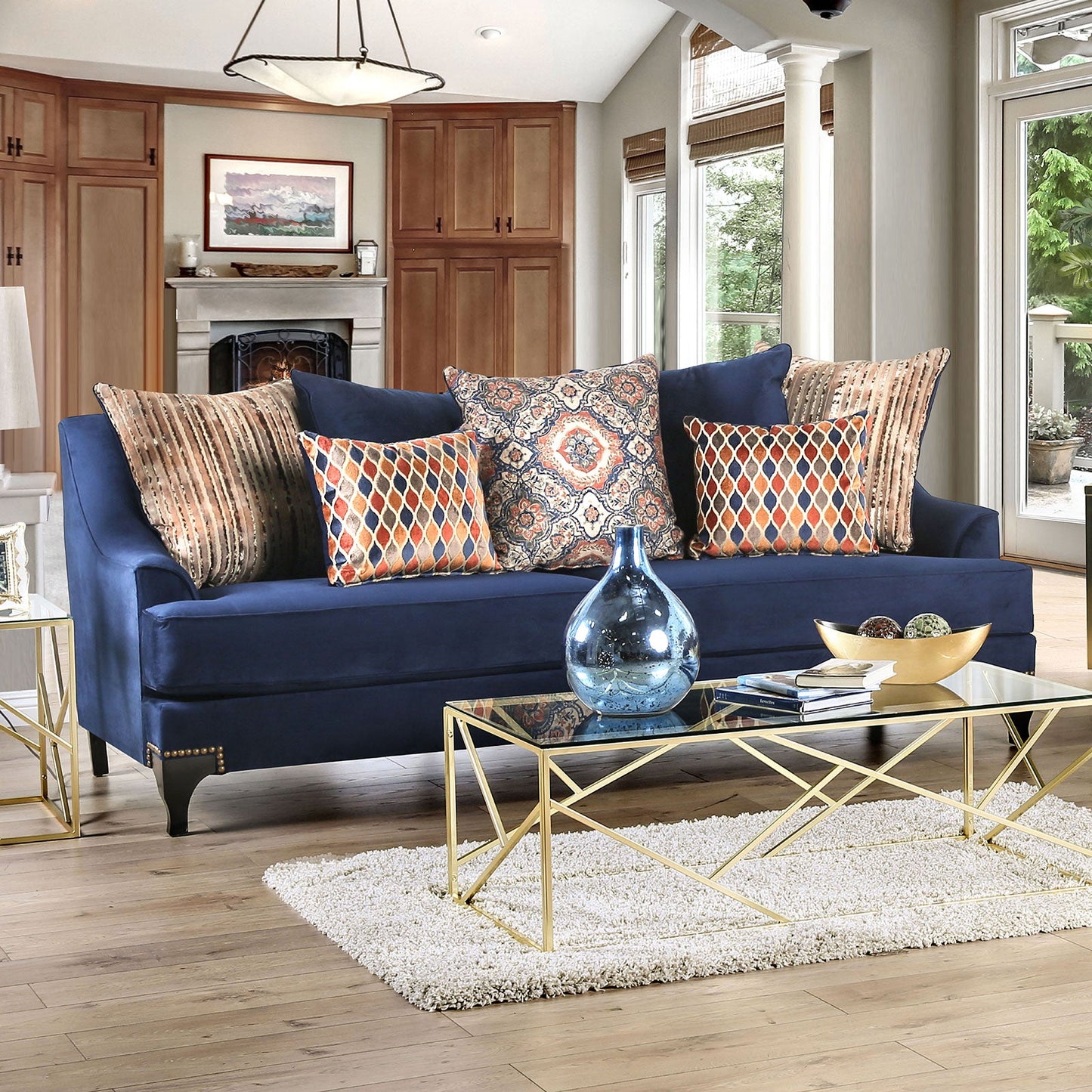 Sisseton Navy Sofa - ATL FURNITURE