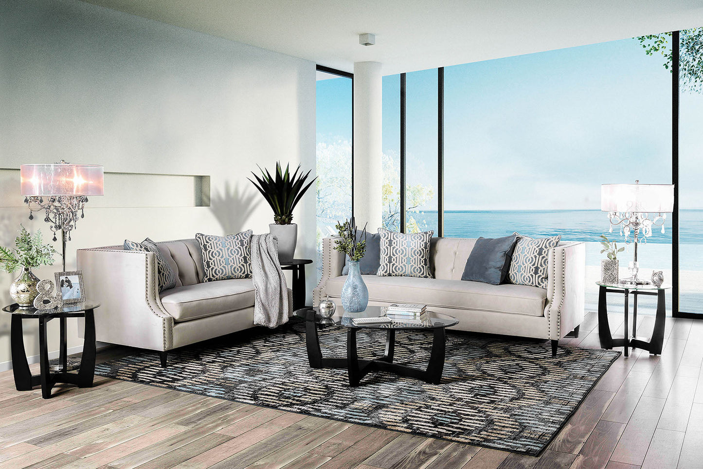 Tegan Beige Sofa + Love Seat - ATL FURNITURE